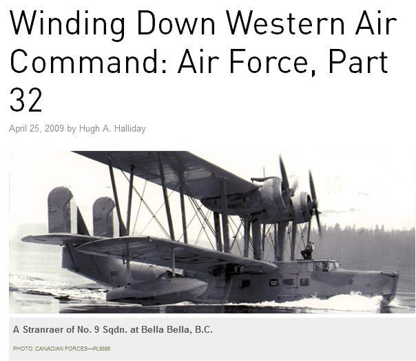 Stranraer Flying Boat in Bella Bella, BC